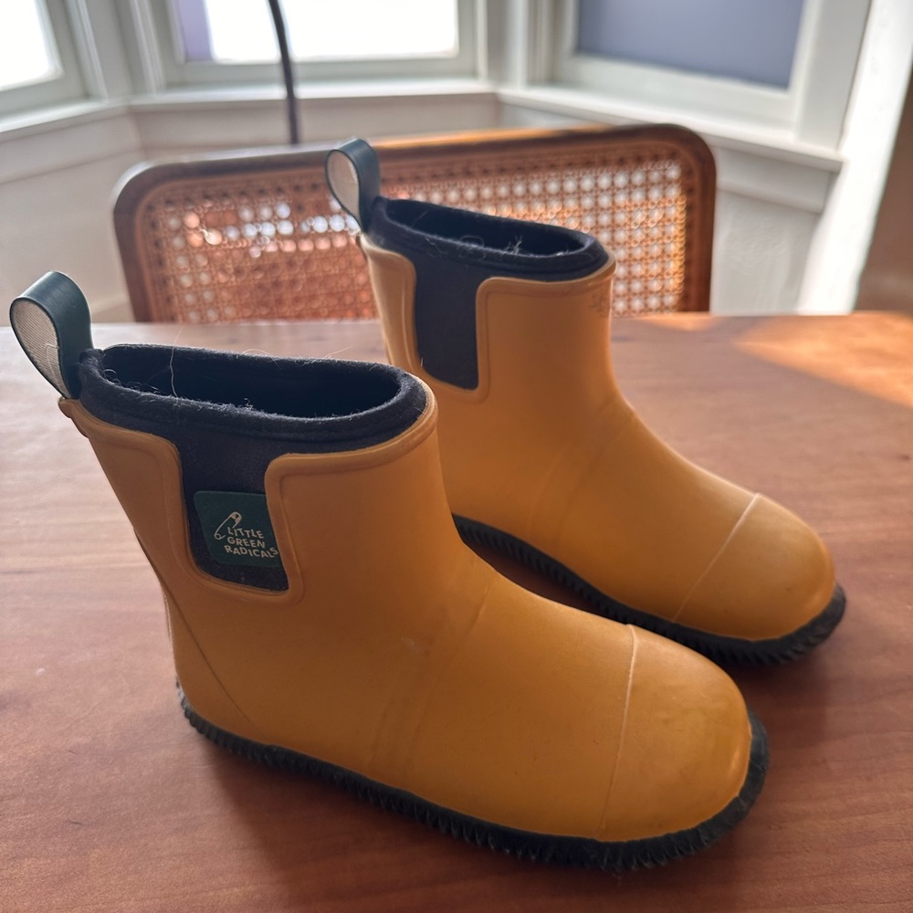 Little Green Radicals Yellow Kids Boots